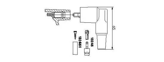 Stecker, Zündspule BREMI 13248 Bild Stecker, Zündspule BREMI 13248