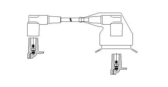 Zündleitung Zündspule zum Verteiler BREMI 132/55 Bild Zündleitung Zündspule zum Verteiler BREMI 132/55