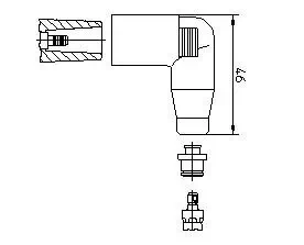 Stecker, Zündspule BREMI 13552A1 Bild Stecker, Zündspule BREMI 13552A1