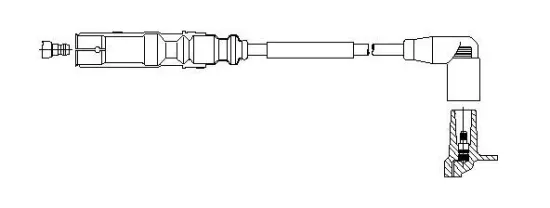 Zündleitung Lenkstockhebel zum Lenkspurhebel BREMI 162E27 Bild Zündleitung Lenkstockhebel zum Lenkspurhebel BREMI 162E27