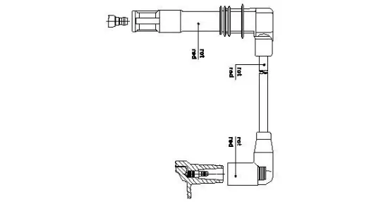 Zündleitung Lenkstockhebel zum Lenkspurhebel BREMI 1A30/25 Bild Zündleitung Lenkstockhebel zum Lenkspurhebel BREMI 1A30/25