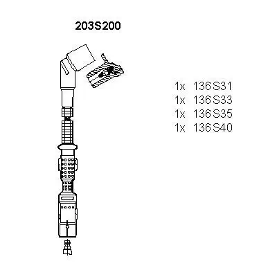 Zündleitungssatz BREMI 203S200 Bild Zündleitungssatz BREMI 203S200