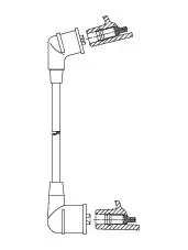 Zündleitung Zündspule zum Verteiler BREMI 486/23 Bild Zündleitung Zündspule zum Verteiler BREMI 486/23