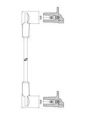 Zündleitung Zündspule zum Verteiler BREMI 677/75 Bild Zündleitung Zündspule zum Verteiler BREMI 677/75
