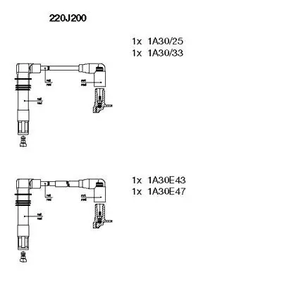 Zündleitungssatz BREMI 220J200 Bild Zündleitungssatz BREMI 220J200