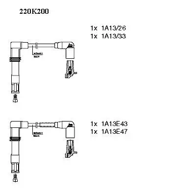 Zündleitungssatz BREMI 220K200 Bild Zündleitungssatz BREMI 220K200