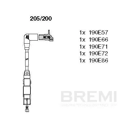Zündleitungssatz BREMI 205/200