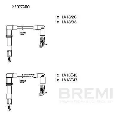 Zündleitungssatz BREMI 220K200