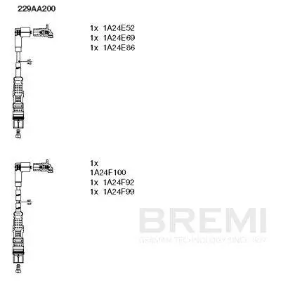 Zündleitungssatz BREMI 229AA200