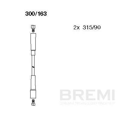 Zündleitungssatz BREMI 300/163 Bild Zündleitungssatz BREMI 300/163