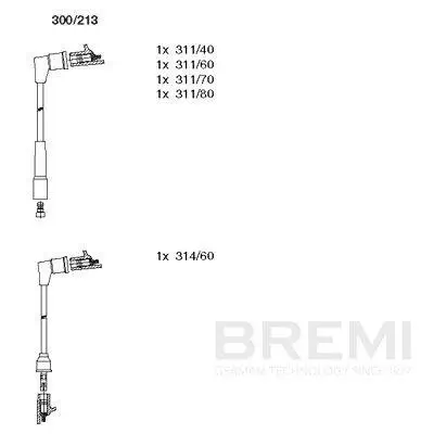 Zündleitungssatz BREMI 300/213 Bild Zündleitungssatz BREMI 300/213