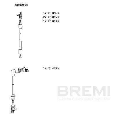 Zündleitungssatz BREMI 300/308
