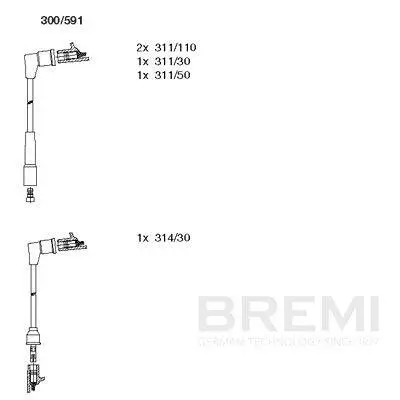 Zündleitungssatz BREMI 300/591