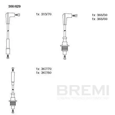 Zündleitungssatz BREMI 300/629 Bild Zündleitungssatz BREMI 300/629