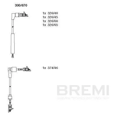 Zündleitungssatz BREMI 300/670 Bild Zündleitungssatz BREMI 300/670