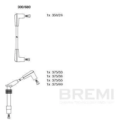Zündleitungssatz BREMI 300/680