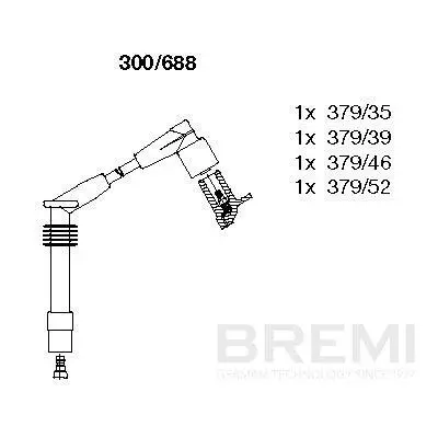 Zündleitungssatz BREMI 300/688 Bild Zündleitungssatz BREMI 300/688