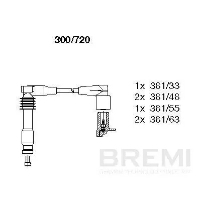 Zündleitungssatz BREMI 300/720 Bild Zündleitungssatz BREMI 300/720