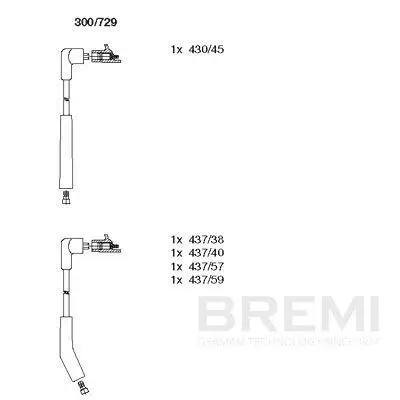 Zündleitungssatz BREMI 300/729 Bild Zündleitungssatz BREMI 300/729