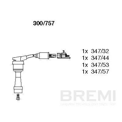 Zündleitungssatz BREMI 300/757 Bild Zündleitungssatz BREMI 300/757