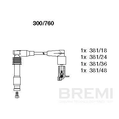Zündleitungssatz BREMI 300/760 Bild Zündleitungssatz BREMI 300/760