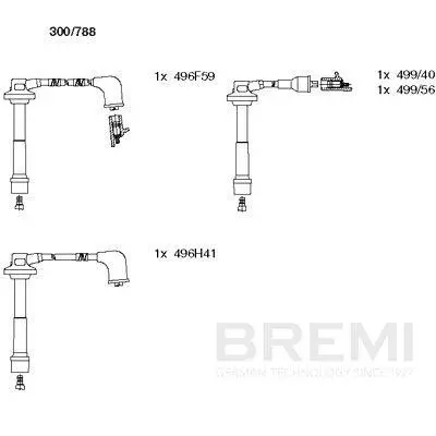 Zündleitungssatz BREMI 300/788 Bild Zündleitungssatz BREMI 300/788