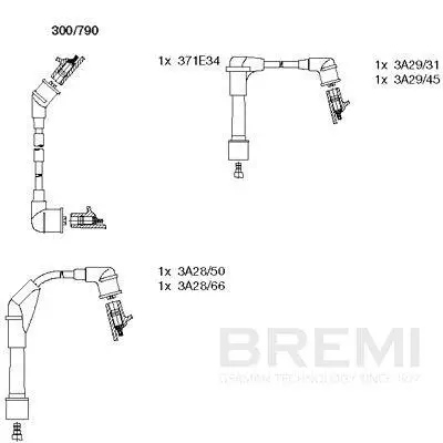Zündleitungssatz BREMI 300/790 Bild Zündleitungssatz BREMI 300/790