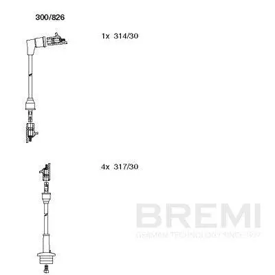 Zündleitungssatz BREMI 300/826