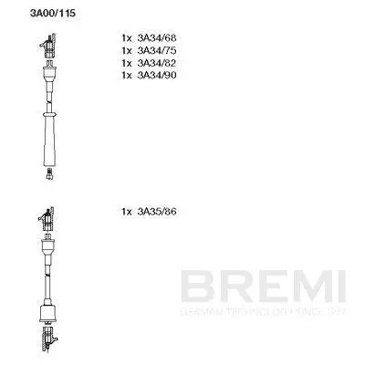 Zündleitungssatz BREMI 3A00/115
