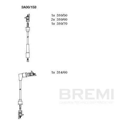 Zündleitungssatz BREMI 3A00/153