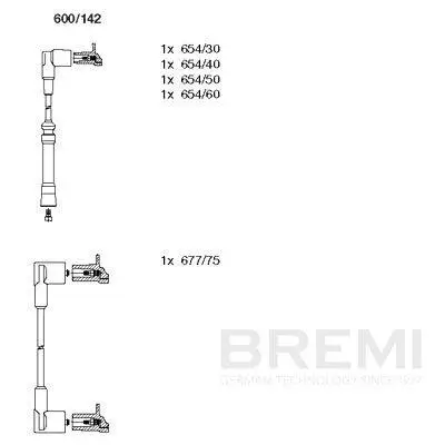 Zündleitungssatz BREMI 600/142 Bild Zündleitungssatz BREMI 600/142