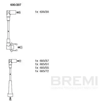 Zündleitungssatz BREMI 600/207