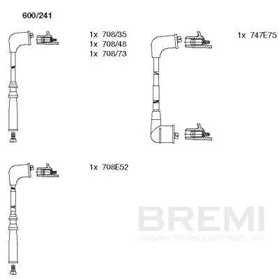 Zündleitungssatz BREMI 600/241 Bild Zündleitungssatz BREMI 600/241