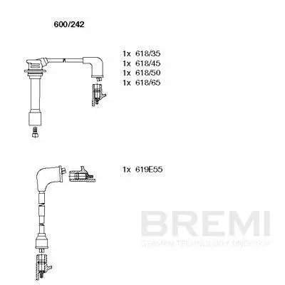 Zündleitungssatz BREMI 600/242 Bild Zündleitungssatz BREMI 600/242