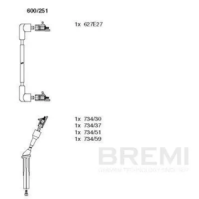 Zündleitungssatz BREMI 600/251