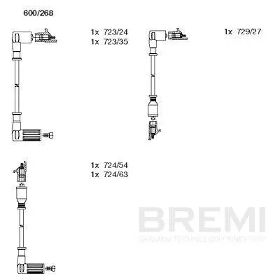 Zündleitungssatz BREMI 600/268 Bild Zündleitungssatz BREMI 600/268