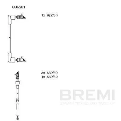 Zündleitungssatz BREMI 600/281