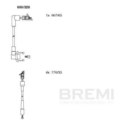Zündleitungssatz BREMI 600/326 Bild Zündleitungssatz BREMI 600/326