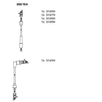 Zündleitungssatz BREMI 300/104 Bild Zündleitungssatz BREMI 300/104