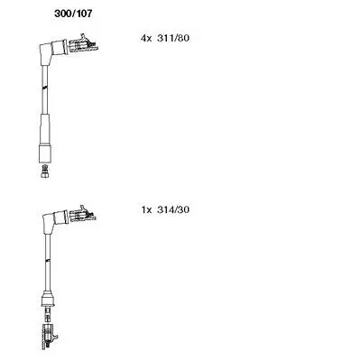 Zündleitungssatz BREMI 300/107 Bild Zündleitungssatz BREMI 300/107