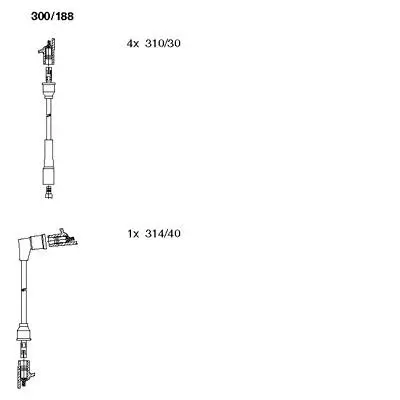 Zündleitungssatz BREMI 300/188 Bild Zündleitungssatz BREMI 300/188