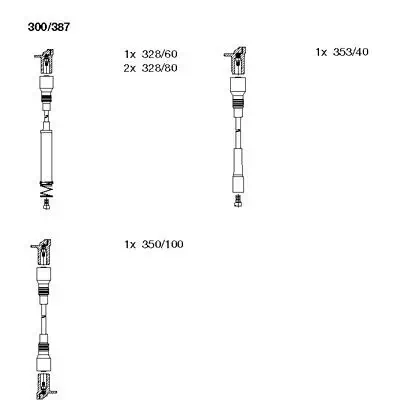 Zündleitungssatz BREMI 300/387 Bild Zündleitungssatz BREMI 300/387