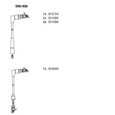 Zündleitungssatz BREMI 300/438 Bild Zündleitungssatz BREMI 300/438