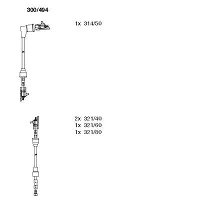 Zündleitungssatz BREMI 300/494 Bild Zündleitungssatz BREMI 300/494