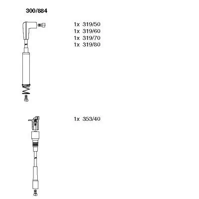 Zündleitungssatz BREMI 300/884 Bild Zündleitungssatz BREMI 300/884