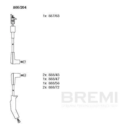 Zündleitungssatz BREMI 800/204