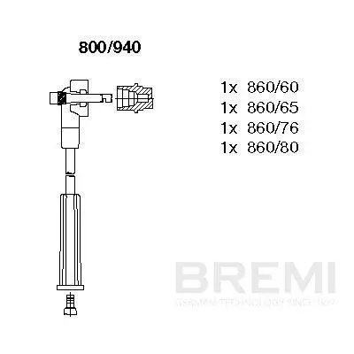 Zündleitungssatz BREMI 800/940