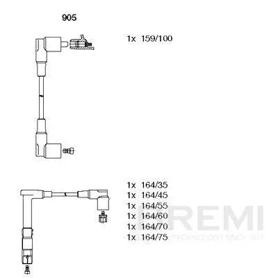 Zündleitungssatz BREMI 905 Bild Zündleitungssatz BREMI 905