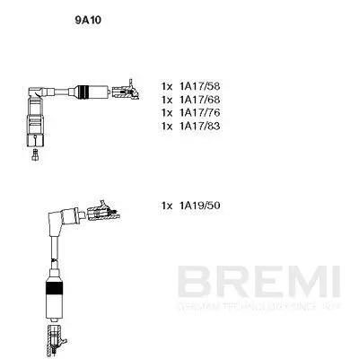 Zündleitungssatz BREMI 9A10 Bild Zündleitungssatz BREMI 9A10