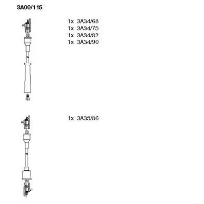 Zündleitungssatz BREMI 3A00/115 Bild Zündleitungssatz BREMI 3A00/115